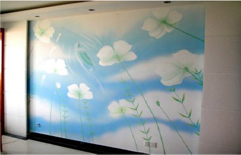 淳安画墙绘怎么画好白云的蓬松感？