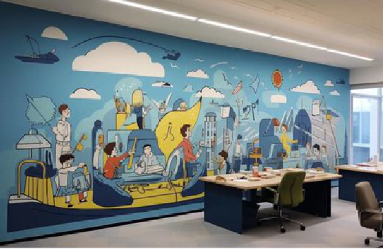 淳安办公室墙绘的特点。