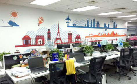 淳安教你设计办公室墙绘的方法。