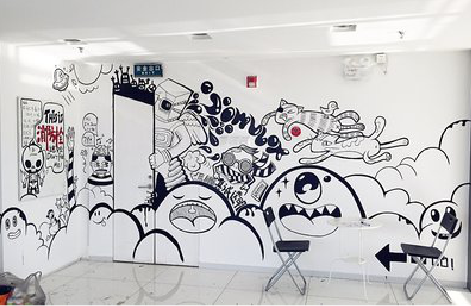 淳安手绘墙并非传统涂鸦。